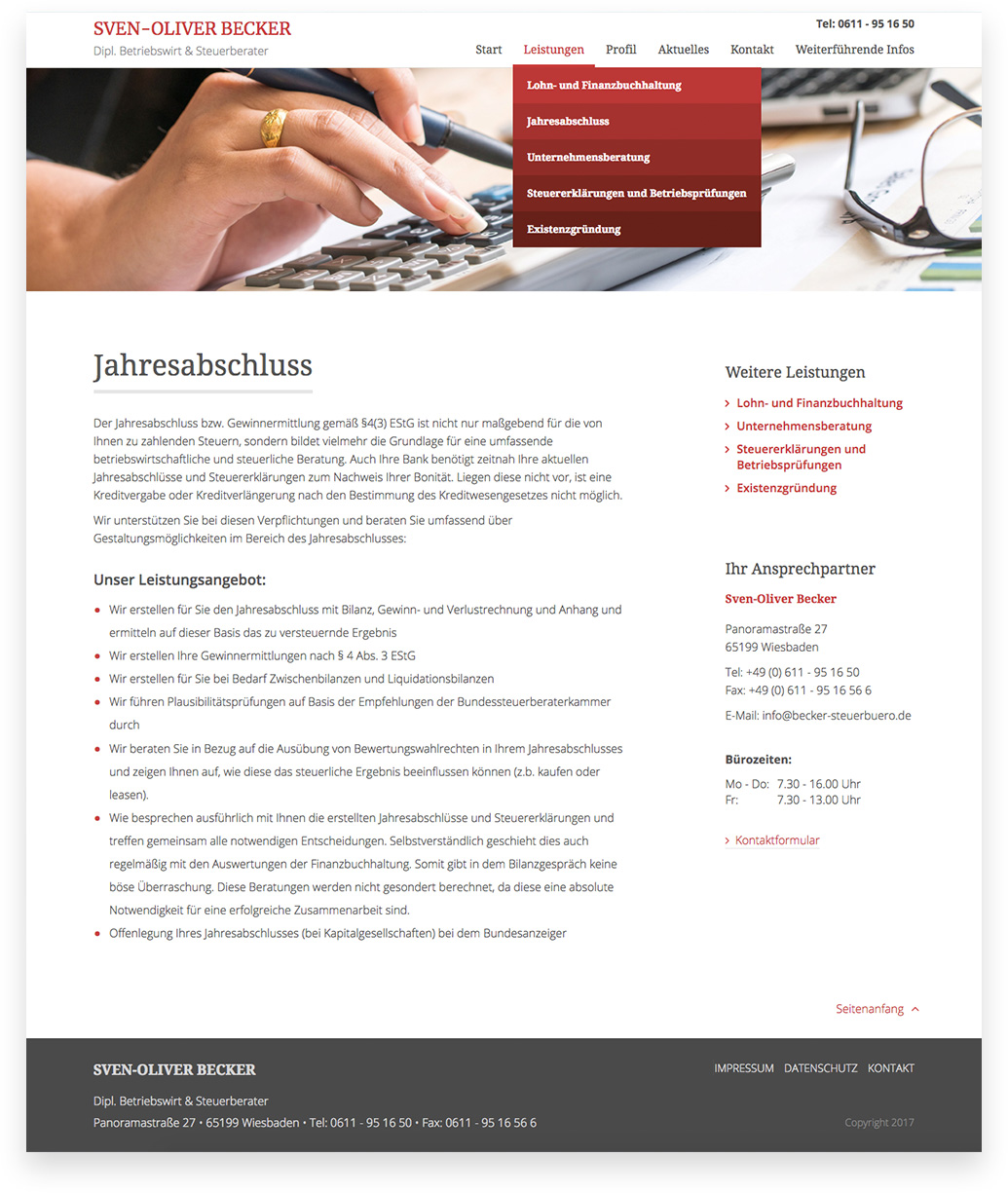 Leistungen - Steuerbüro Becker