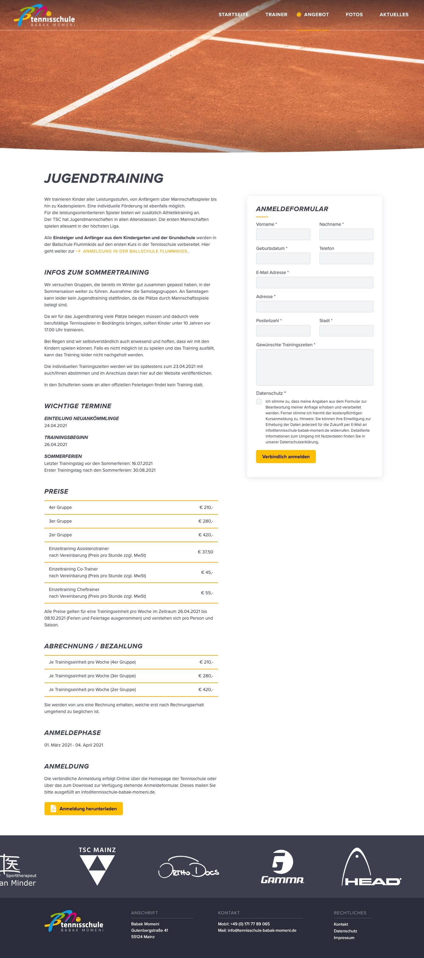 Tennisschule Babak Momeni