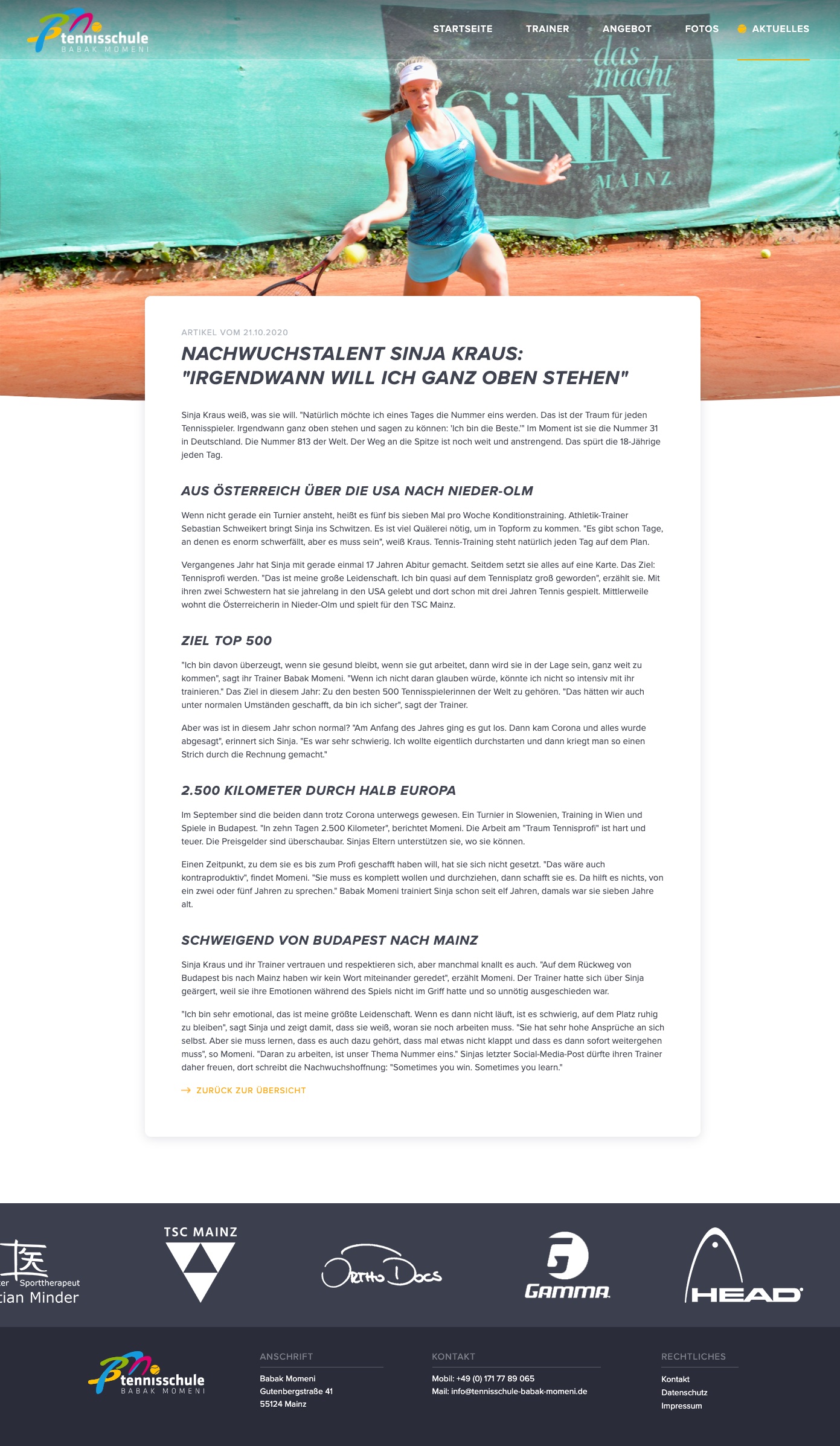 Tennisschule Babak Momeni